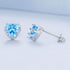 jewelaus Earrings March Birthstone Stud Earrings