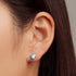 jewelaus Earrings March Birthstone Stud Earrings