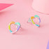 jewelaus Earrings Rainbow Heart Earrings