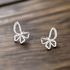 jewelaus Earrings Silver Butterfly Earrings