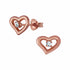 jewelaus Earrings Silver Crystal Heart Stud Earring