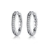 jewelaus Earrings Silver Gem Hoop Earrings