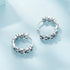 jewelaus Earrings Silver Heart Hoops