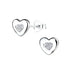 jewelaus Earrings Silver Heart Stud Earrings