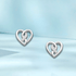 jewelaus Earrings Silver Infinity Heart Earrings