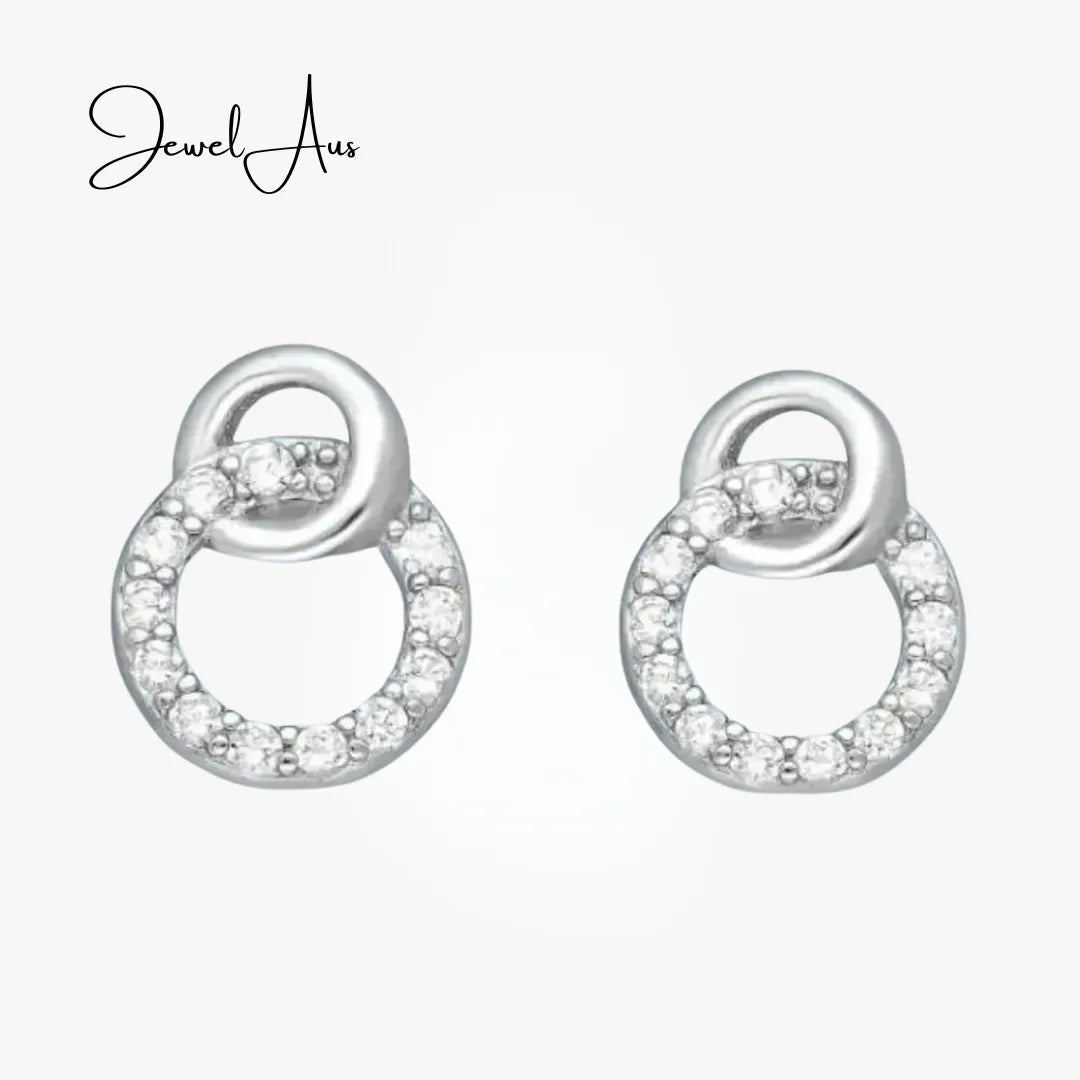 jewelaus Earrings Silver Links Earrings