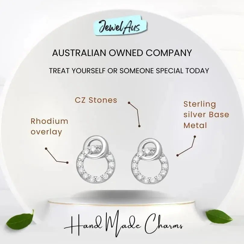 jewelaus Earrings Silver Links Earrings