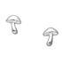 jewelaus Earrings Silver Mushroom Earrings