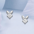 jewelaus Earrings Silver Rabbit Gem Earrings