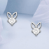 jewelaus Earrings Silver Rabbit Gemed Earrings