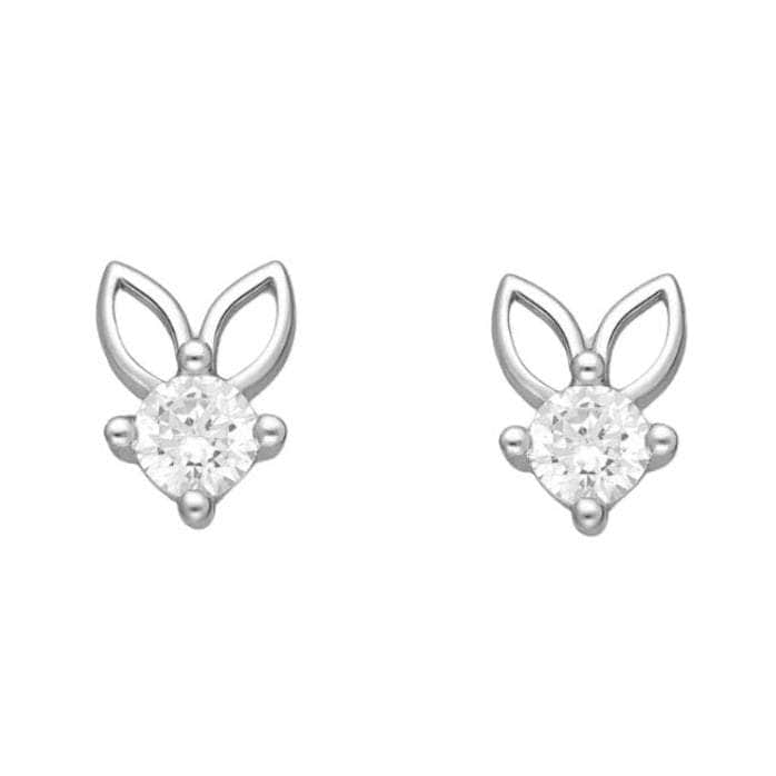 jewelaus Earrings Silver Rabbit Gemed Earrings