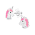 jewelaus Earrings Silver Unicorn Screw Back Earrings