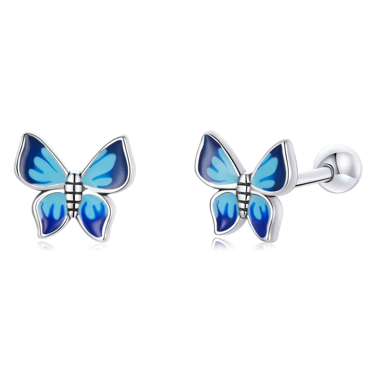 jewelaus Earrings Small Butterfly Scewback Earrings