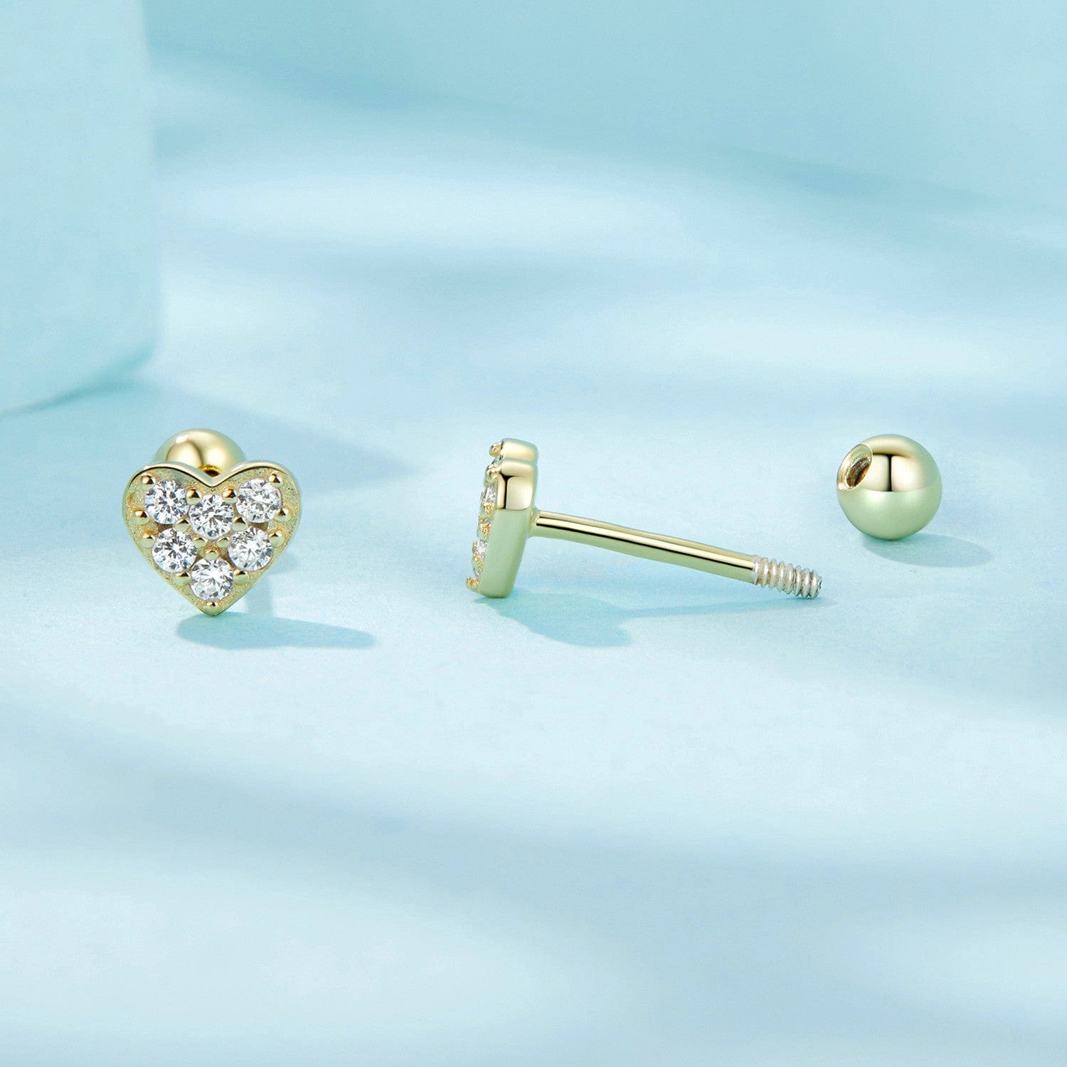 jewelaus Earrings Small Gold Stud Earrings