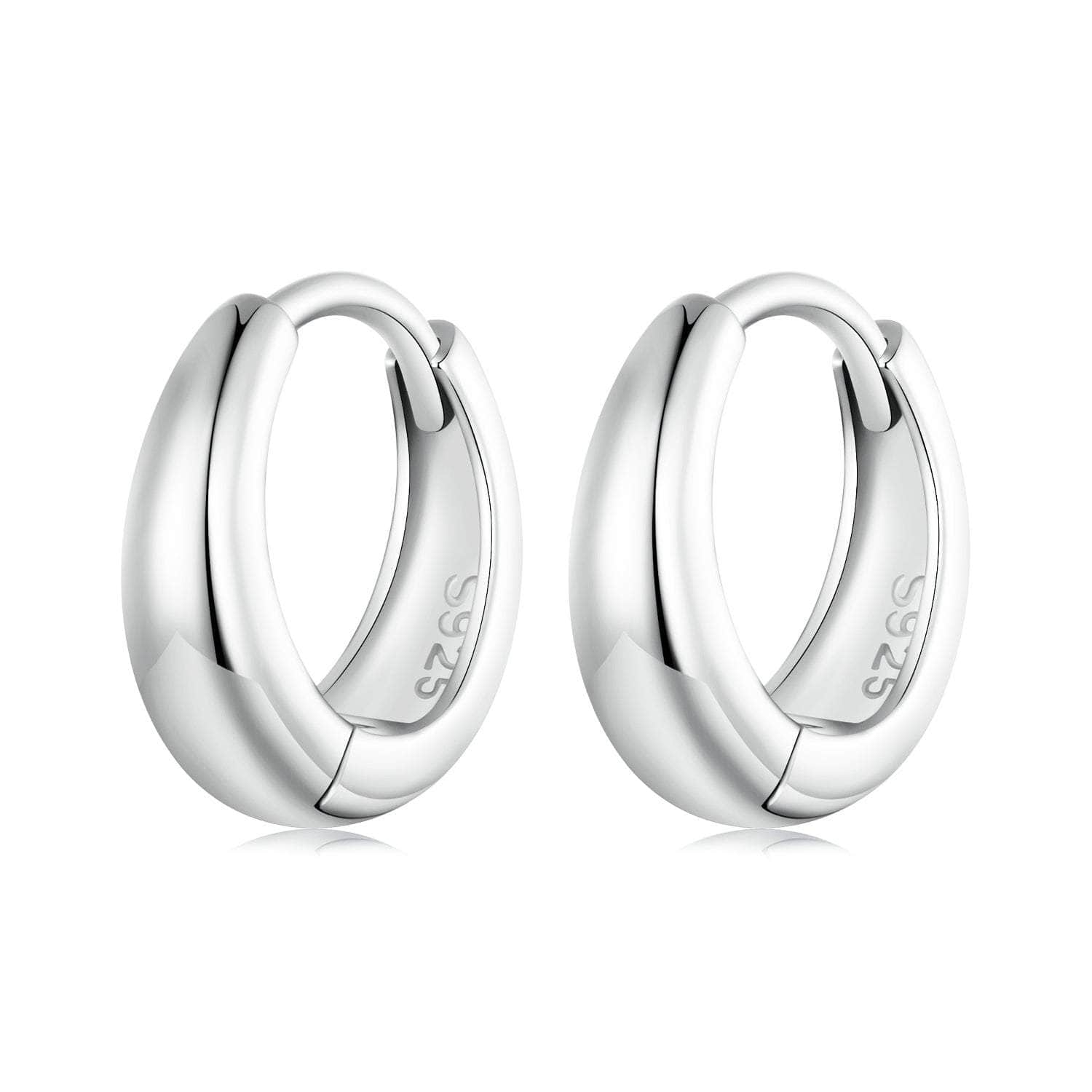 jewelaus Earrings Small Plain Silver Hoop Earrings