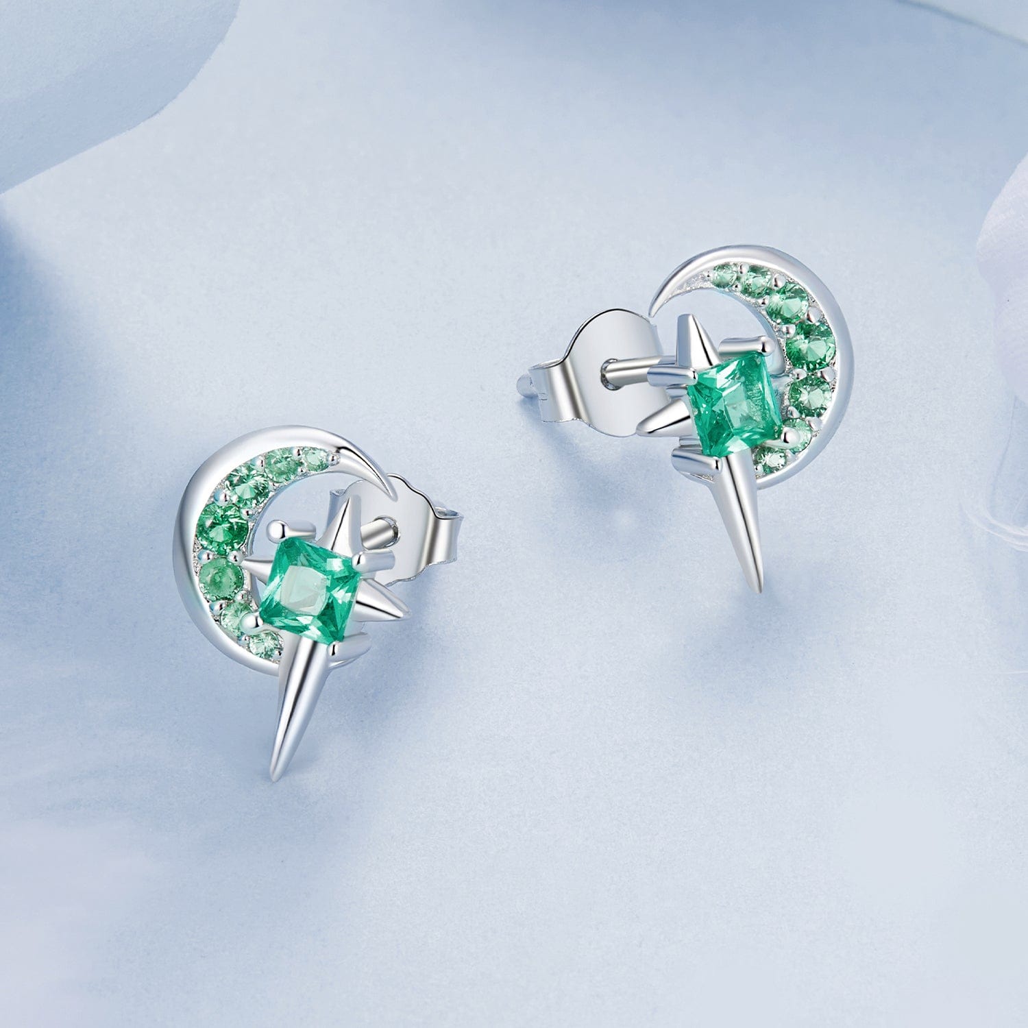 jewelaus Earrings Star and Moon Earrings
