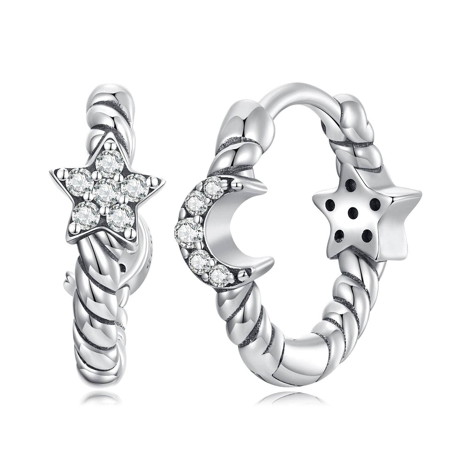 jewelaus Earrings Star and Moon earrings