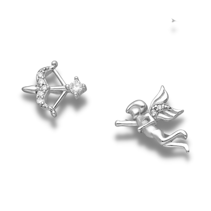 jewelaus Earrings Sterling Silver Cupid Earrings