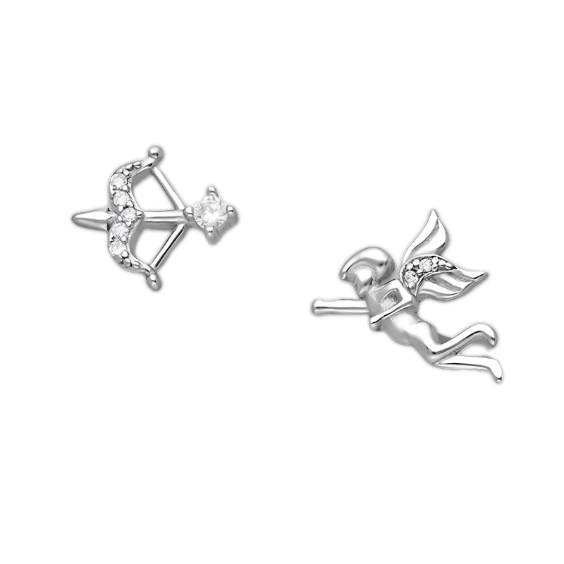 jewelaus Earrings Sterling Silver Cupid Earrings