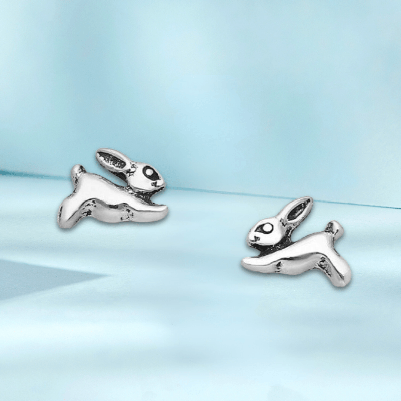 jewelaus Earrings Sterling Silver Rabbit Earrings
