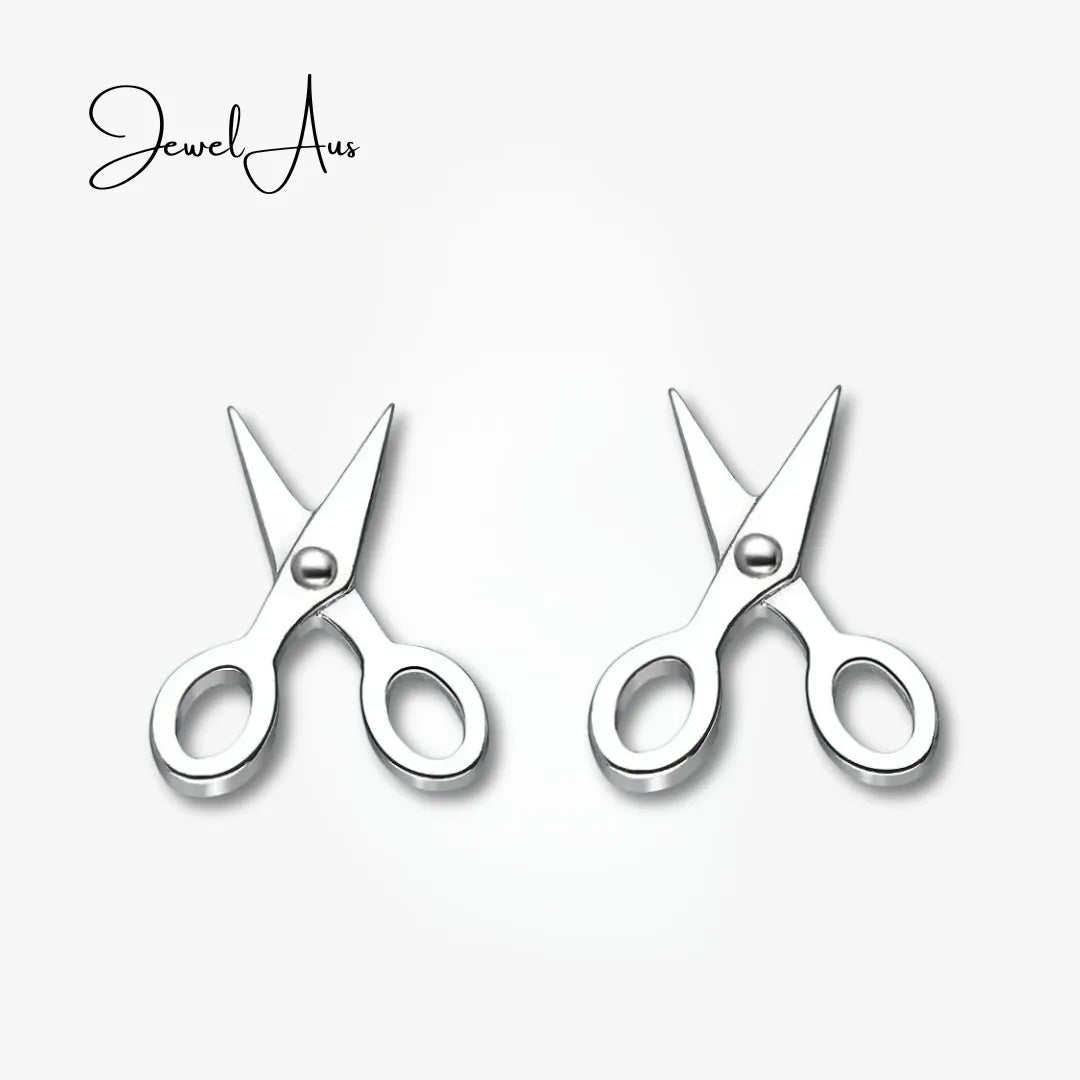 jewelaus Earrings Sterling Silver Scissors Earrings