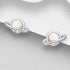 jewelaus Earrings Sterling Silver Shell Saturn Earrings