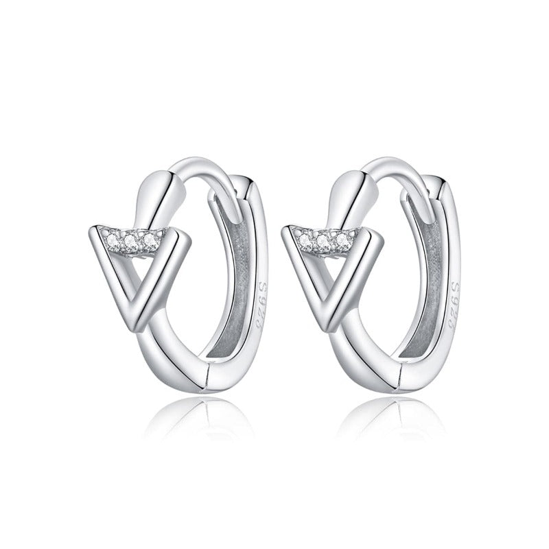 jewelaus Earrings Triangle Hoop Earring