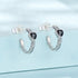 jewelaus Earrings Vintage Black Zircon Earrings