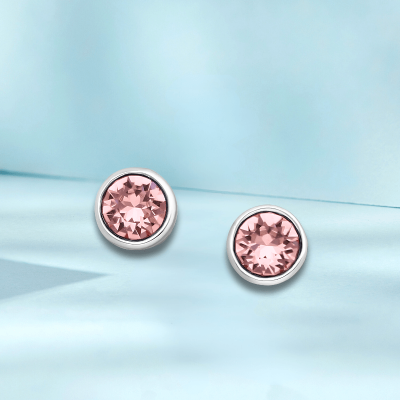 jewelaus Earrings Vintage Rose Austrian Crystals Earrings
