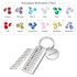 jewelaus Keychain 12 Stainless Steel Birthtsone Keychain