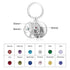 jewelaus Keychain 3 Birthstone Stainless Steal Photo Keychain