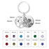 jewelaus Keychain 4 Birthstone Stainless Steal Photo Keychain