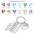 jewelaus Keychain 5 Stainless Steel Birthtsone Keychain