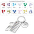 jewelaus Keychain 7 Stainless Steel Birthtsone Keychain