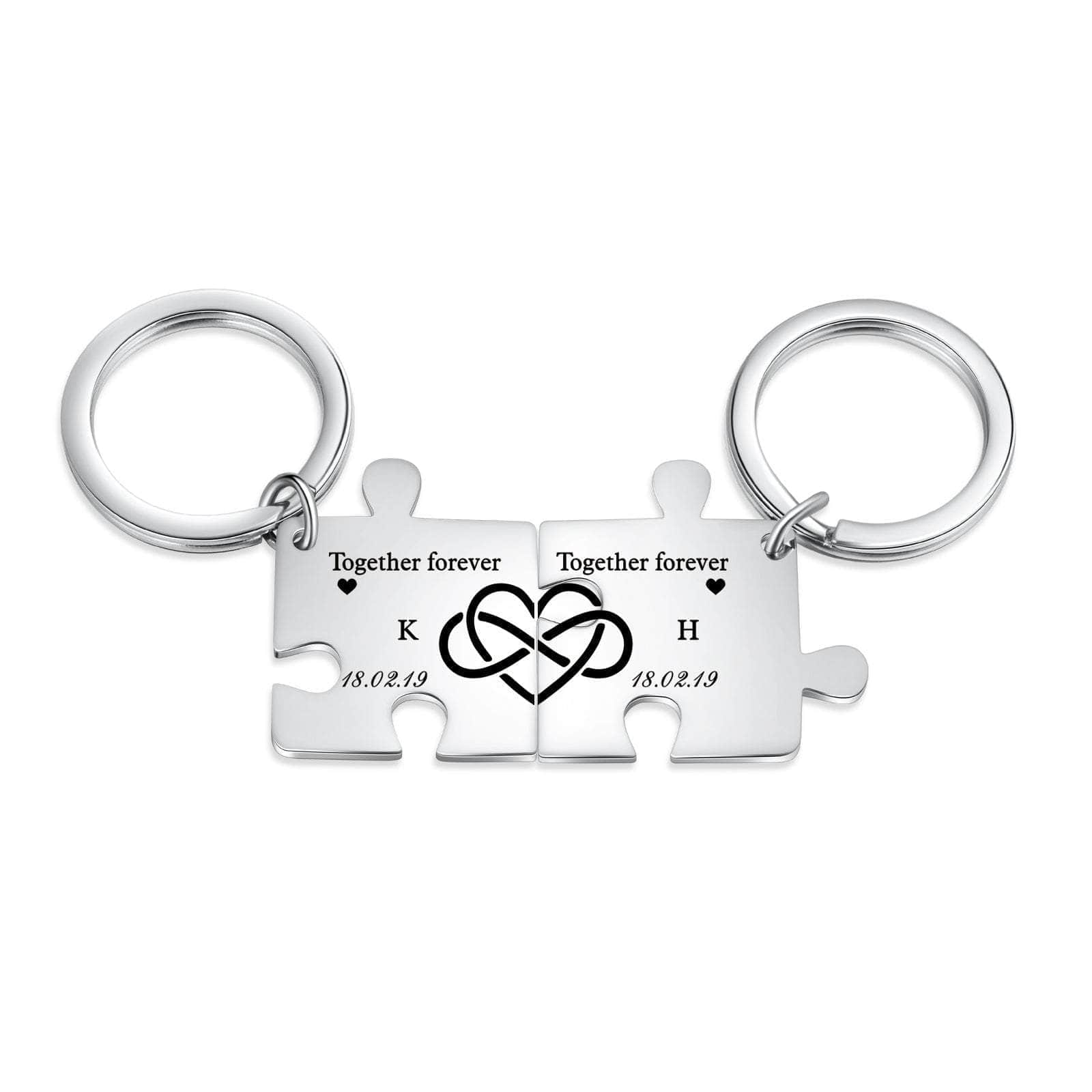 jewelaus Keychain Custom Puzzle Couple Keychain