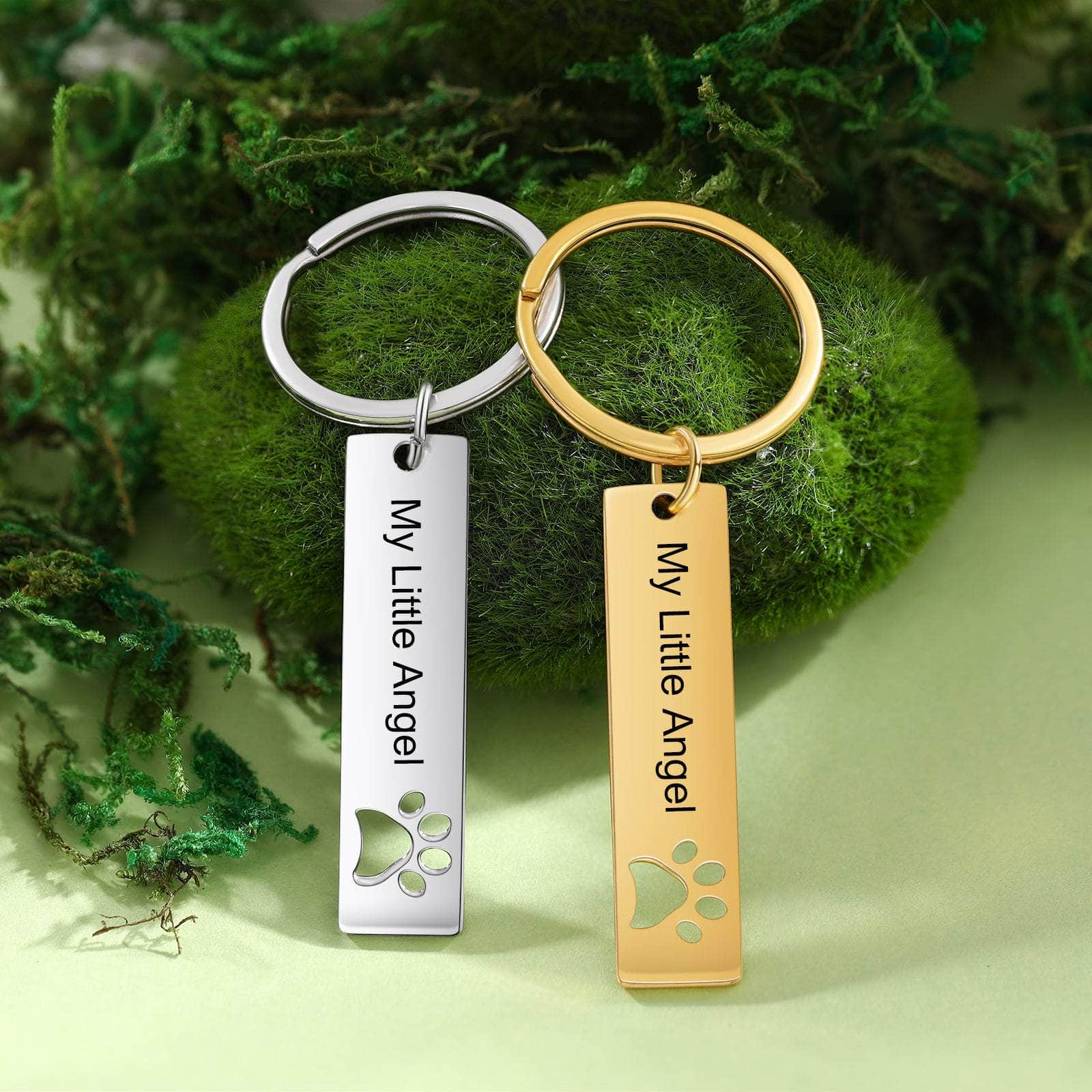 jewelaus Keychain Custom Stainless Steel Pet Keychain