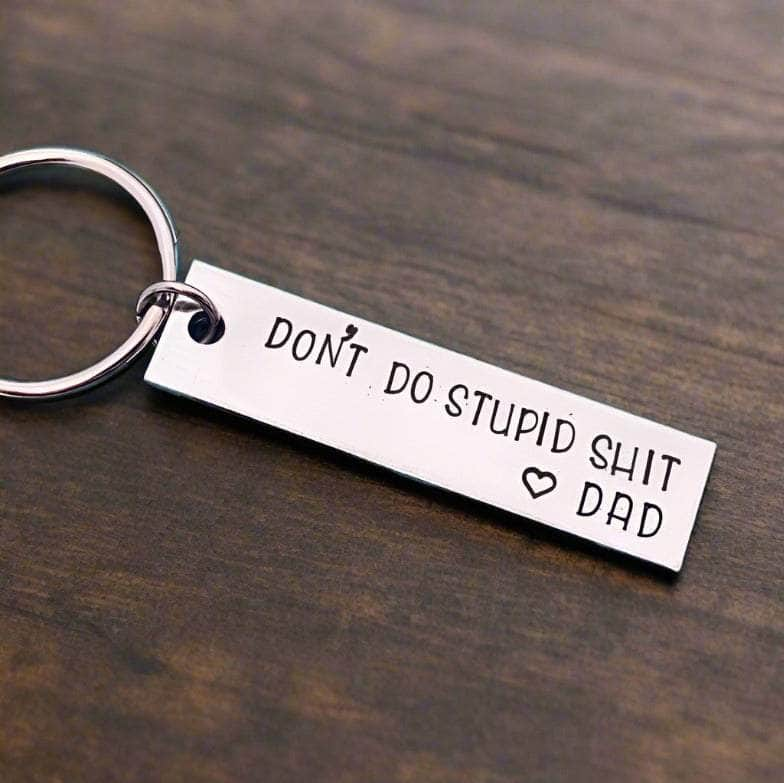 jewelaus Keychain DAD Custom Stainless Steel Keyring