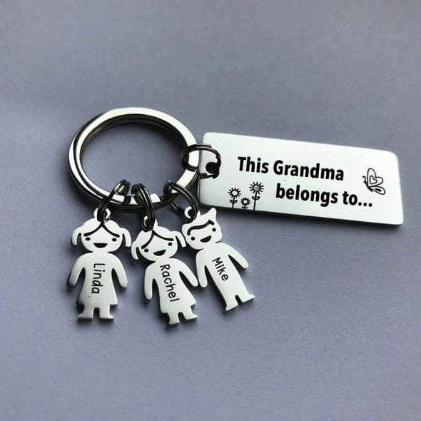 jewelaus Keychain Grandma / 3 Custom Baby Keychain