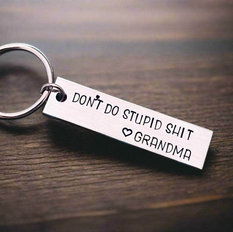 jewelaus Keychain GRANDMA Custom Stainless Steel Keyring