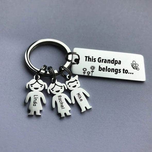 jewelaus Keychain Grandpa / 3 Custom Baby Keychain