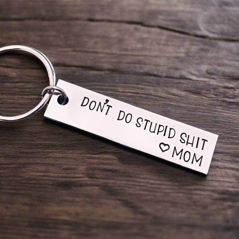 jewelaus Keychain MOM Custom Stainless Steel Keyring