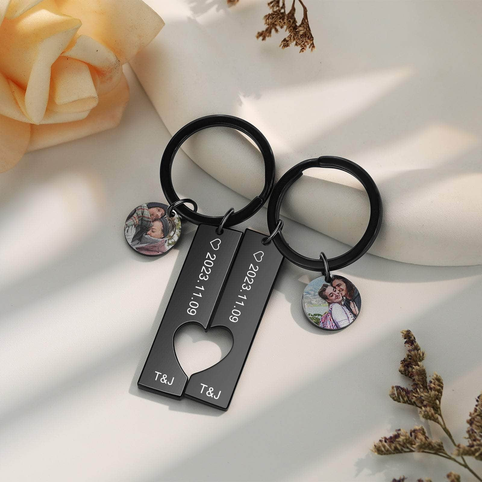 jewelaus Keychain Photo Couple Keychain