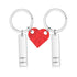 jewelaus Keychain Red Stainless Steel Couple Keychain