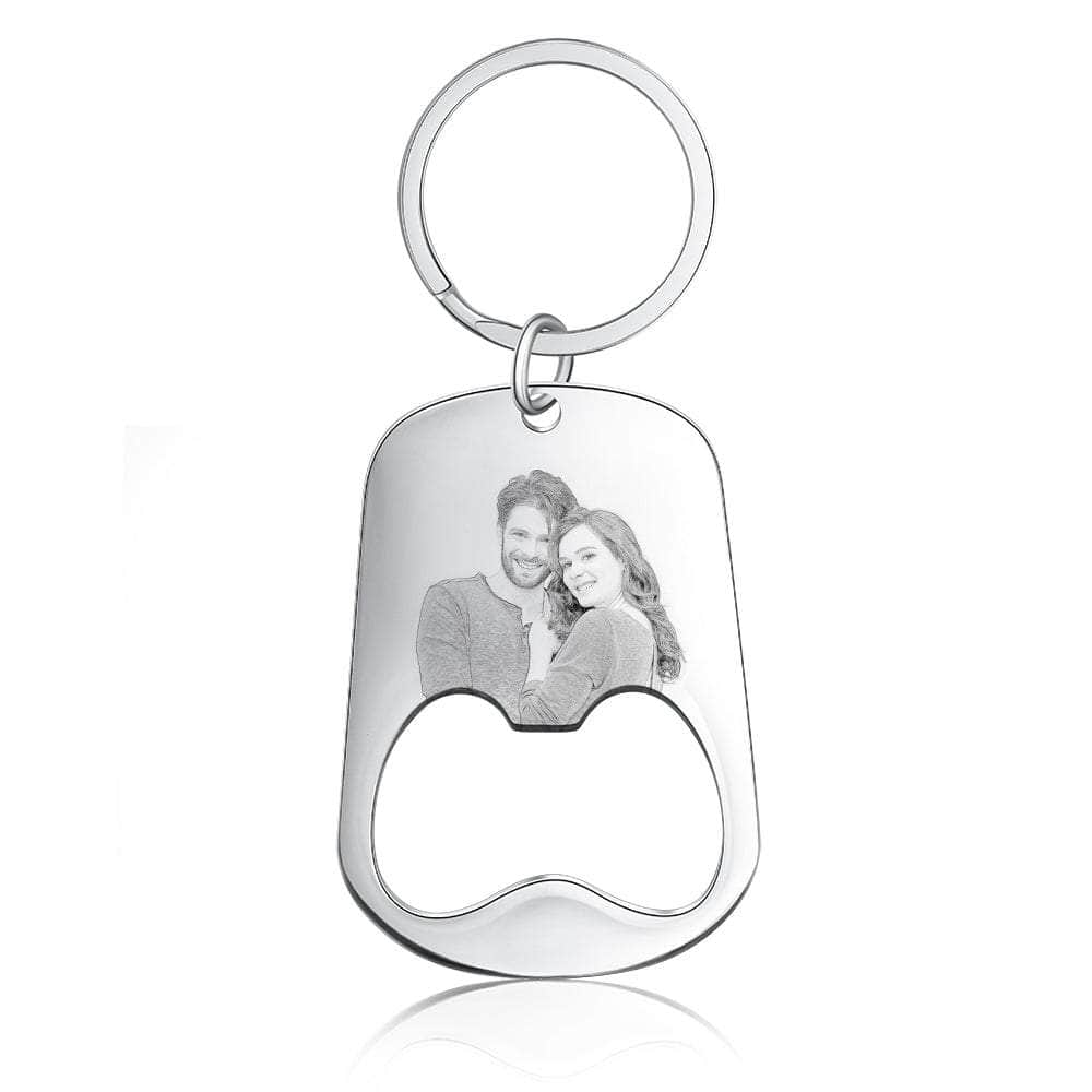 jewelaus Keychain Stainless Steel Stainless Steel Photo Keychain