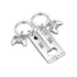 jewelaus Keychain Steel Color Heart Shaped Couple Keychain