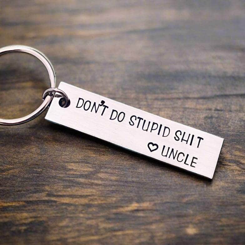 jewelaus Keychain UNCLE Custom Stainless Steel Keyring