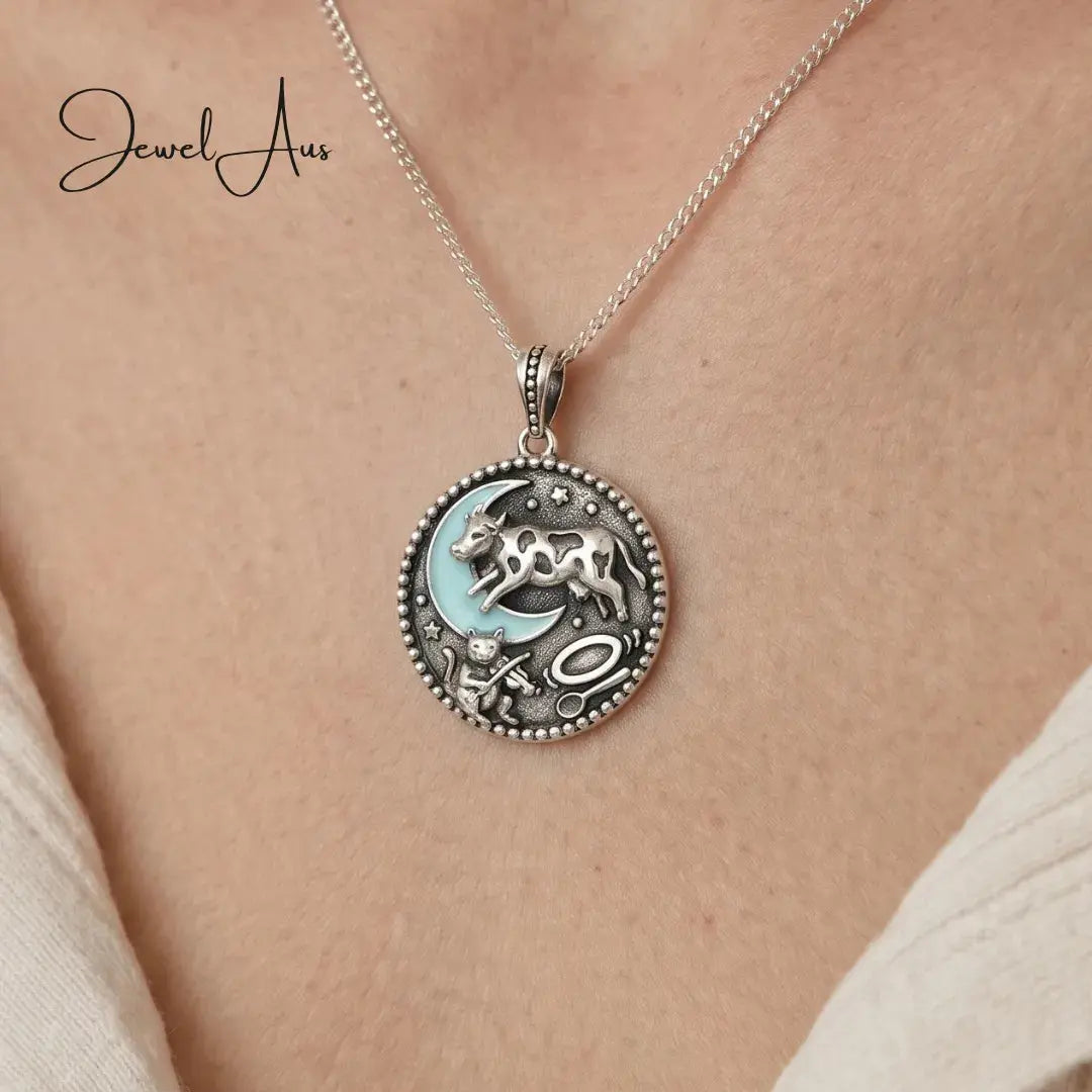 jewelaus necklace 3D Sterling Silver Hey Diddle Diddle Pendant
