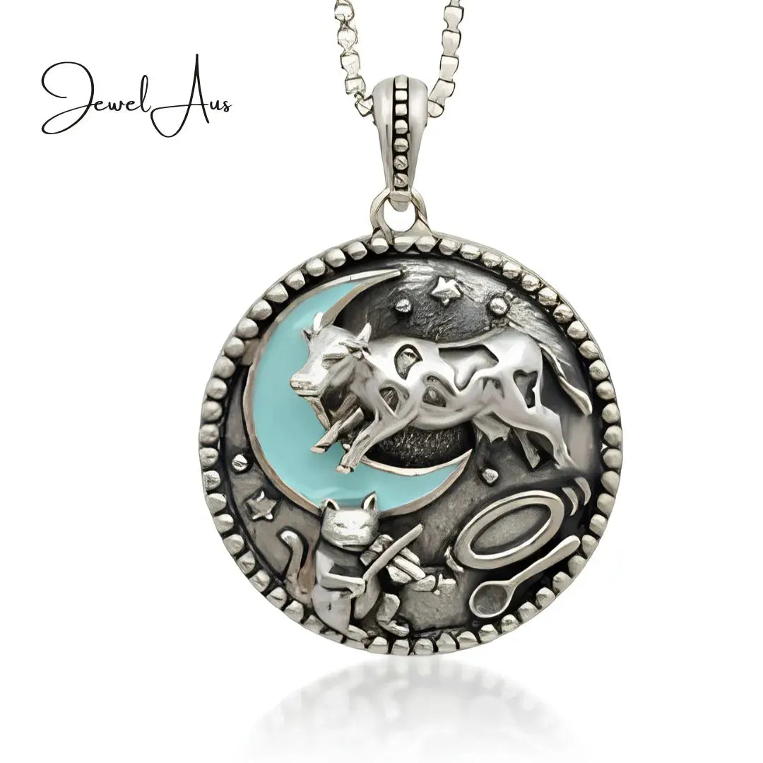 jewelaus necklace 3D Sterling Silver Hey Diddle Diddle Pendant