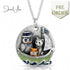 jewelaus necklace 3D Sterling Silver Owl and Pussycat Pendant
