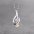 jewelaus Necklace 925 Sterling Silver 925 Silver Three Birthstone Necklace